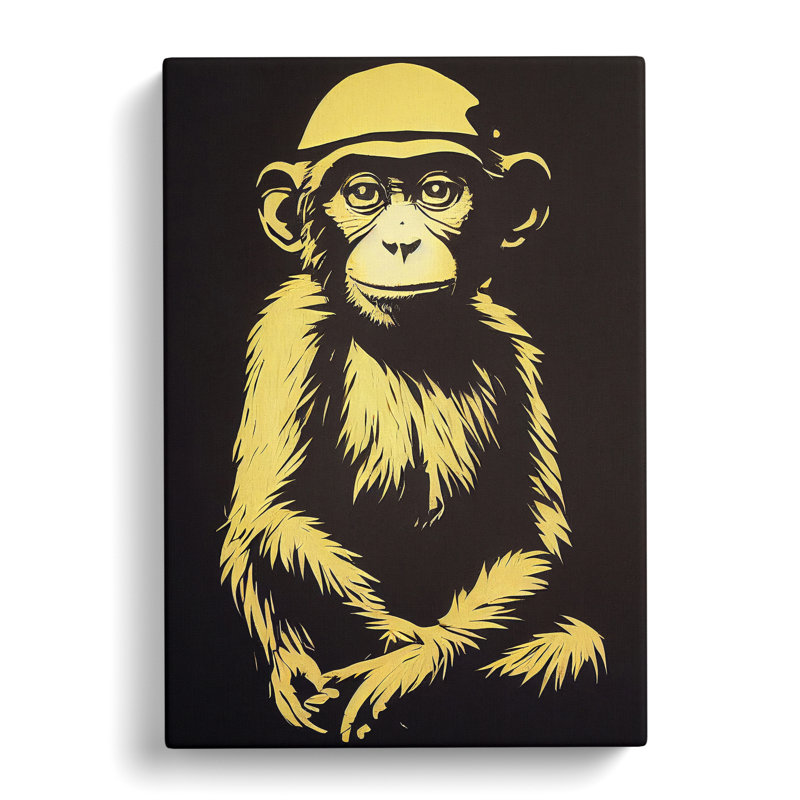 A Young Monkey No.1 - Wrapped Canvas, 50cm H x 35cm W