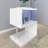 LED Nightstand, S-Shaped End Table, Small Coffee Table, Side Table With Open Storage Shelf