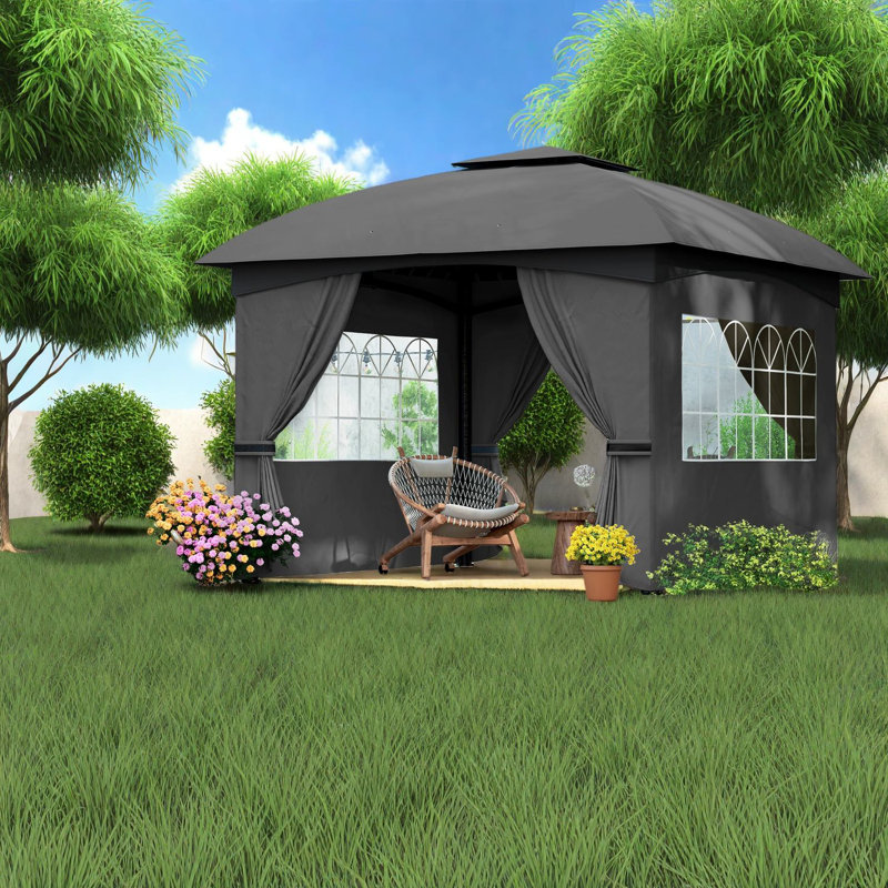 Spacious Canopies & Gazebos(must Include Frame), Steel Modern Patio Shade