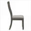 Ensemble de 2 chaises d'appoint de salle à manger rembourrées gris ardoise pour adultes, hauteur décontractée en bois antique-1990432055