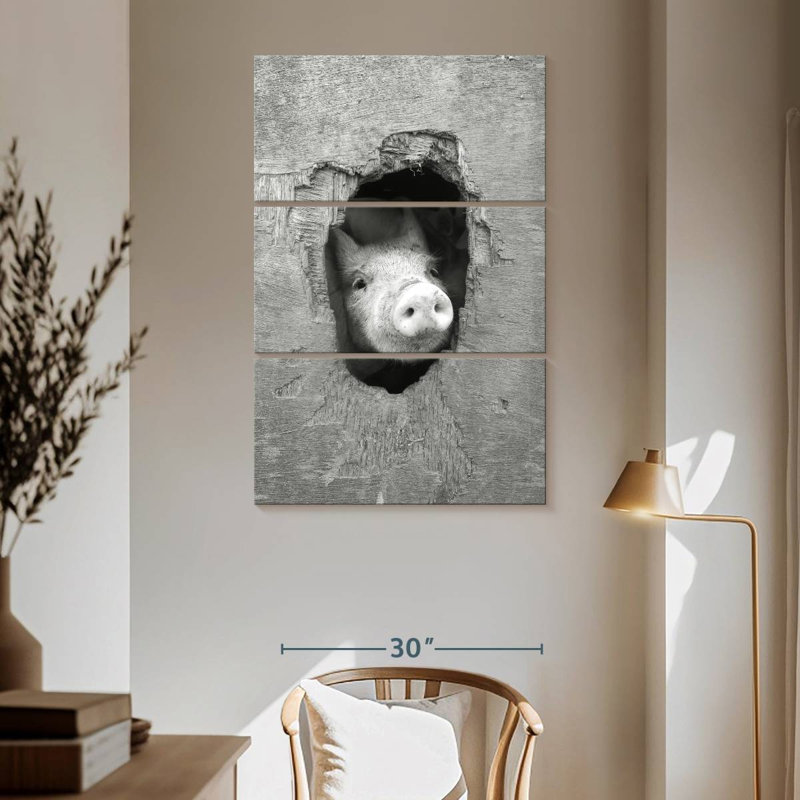 Brampt Peeking Pig, 65" H x 42" W