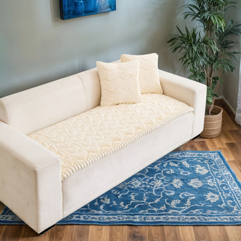 Housse de canapé lavable et pelucheuse pour chien - Housse antidérapante pour animaux de compagnie pour 2 ou 3 coussins