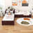Twin Size 2 Drawers L-shaped Platform Beds with Trundle and Built-in Table-79433331