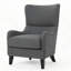 Fauteuil à oreilles rembourré Columbus-107531765