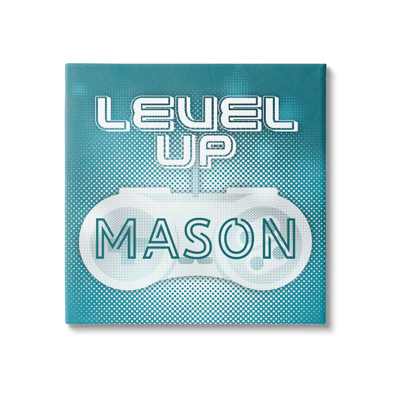 Art mural personnalisé niveau Up Gaming cmw-082, Oui, Toile tendue, H 17 po x l 17 po