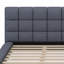 Base de lit plateforme minimaliste à profil bas, tête de lit tapissier souple, support de lattes durable-133286807-133286805