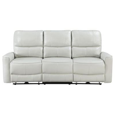 Ashland Dove Grey Upholstered Power Reclining Sofa