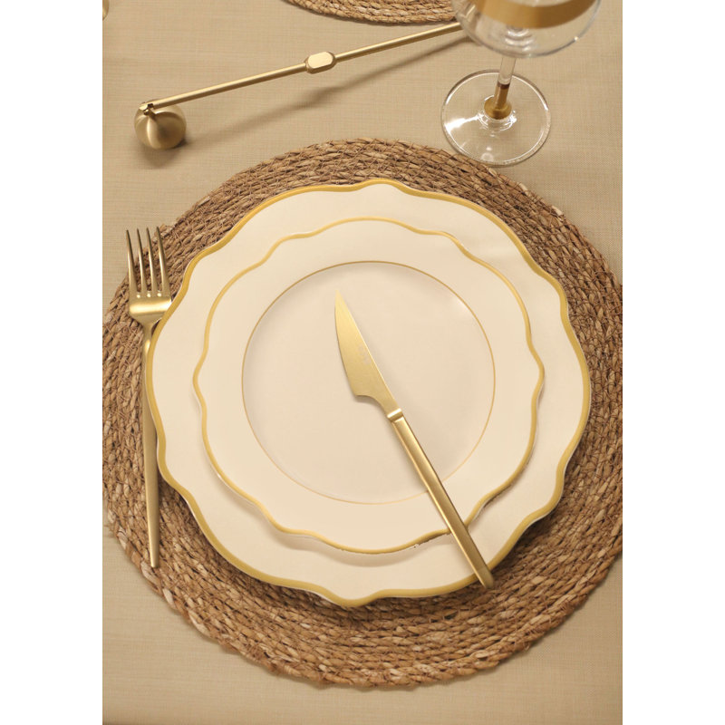 Jaswely Collection Porcelain Side Plates, Set Of 6 - White