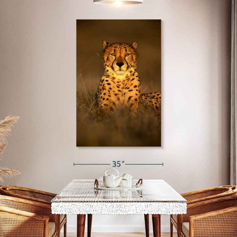 Guépard, chat sauvage, H 51 po x l 34 po