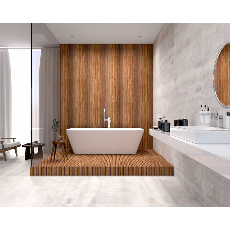 Carreau de porcelaine 24 po x 47 po, Noix