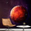 Le grand papier peint auto-adhésif The Mars Shot from Space Comprenant des éléments fournis par la NASA-93997010