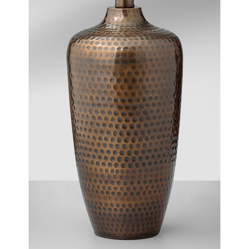 Azure Collection 29 in. Hammered Bronze Resin Table Lamp