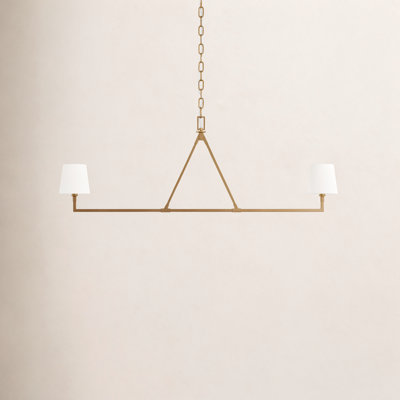 2 - Light Dimmable Linear Chandelier