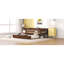 Lit de jour simple en bois avec couchette et garde-corps, style noyer alléchant-1592538242-1592538245