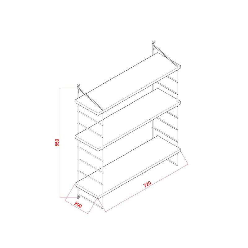 Tablette murale moderne 28,3 po x 33,5 po x 7,9 po | 100% panneau de particules enduit de mélamine, épaisseur: 0,7 pouce | Comprend un support en métal, de nombreuses tablettes et une conception murale pour des solutions de rangement élégantes
