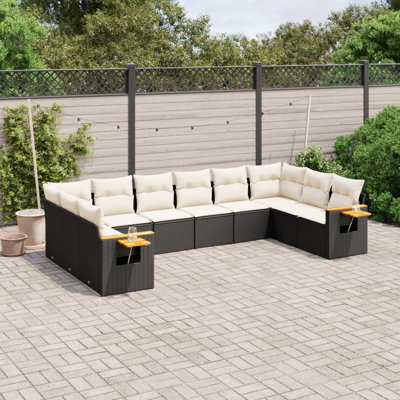 Ensemble de canapé de jardin en rotin PE Vidaxl
