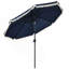 Parasol de patio de 9 pi avec bouton-poussoir inclinable et manivelle Outsunny