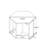 23.62" Hexagonal Coffee Table Side Table Nightstand