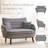 47.6''Wide Upholstered Boucle Loveseat Sofa With Stripe Pattern-254897340