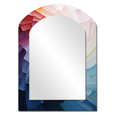 Colourful Rainbow Arc Of Simplicity - Traditional Arch Wall Mirror
