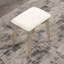 Ensemble coiffeuse et tabouret contemporain en bois avec tiroir-799813068