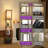 Jarold 63.7" Column Dimmable Floor Lamp with Shelves & Remote Control & USB Charging Station-261720373