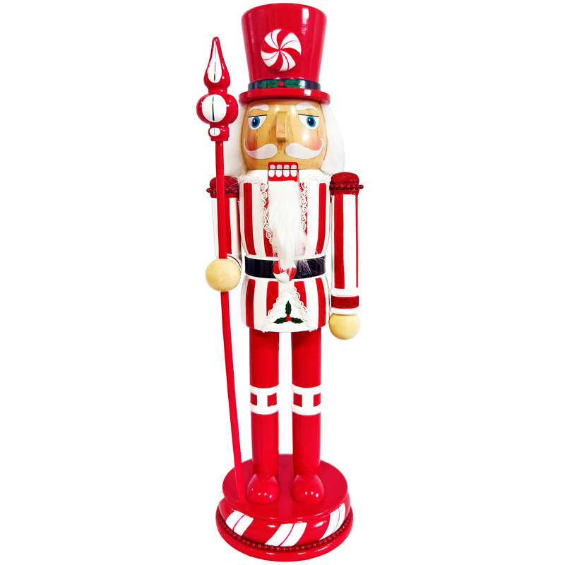 14" Peppermint Swirl Nutcracker