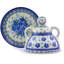 Forget Me Not Stoneware Butter Dish