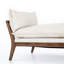 Chaise longue rembourrée en bois massif Kristen
