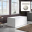 67" x 32" Freestanding Soaking Acrylic Rectangular Bathtub with Reversible Drain-58955094