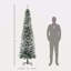 Arbre de Noël artificiel mince enneigé 7,5 pi avec branches réalistes et 738 pointes-1089605458