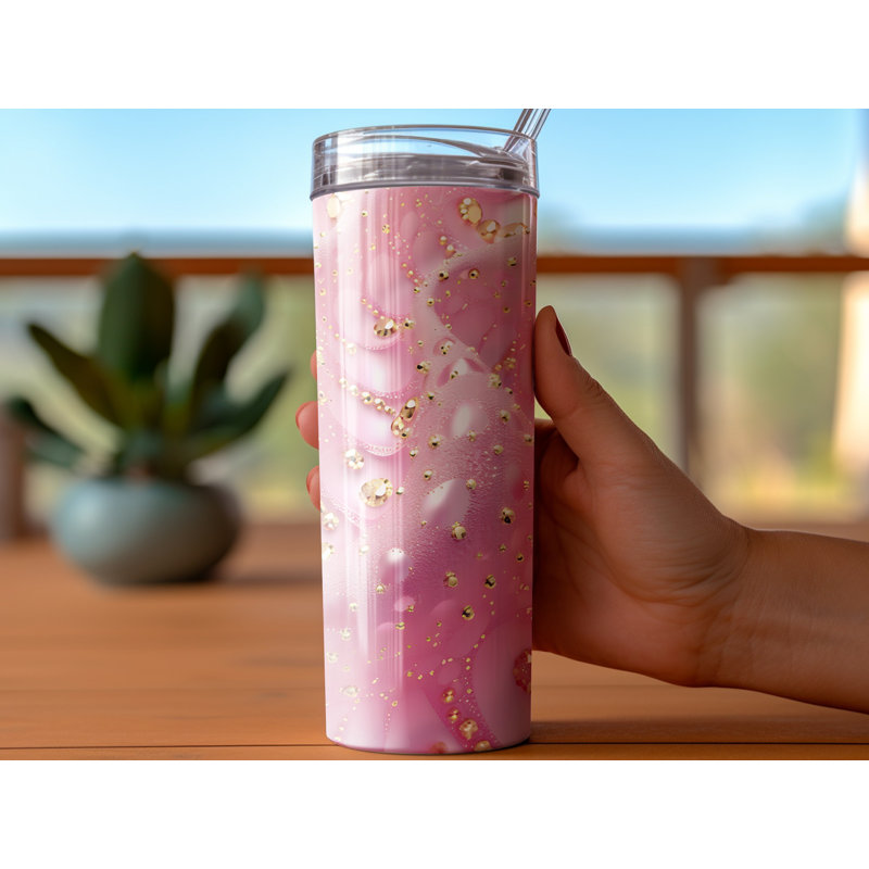 Choose Handmade Tumblers 591ml Vacuum Insulated Stainless Steel (18/8) Travel Tumbler with Straw