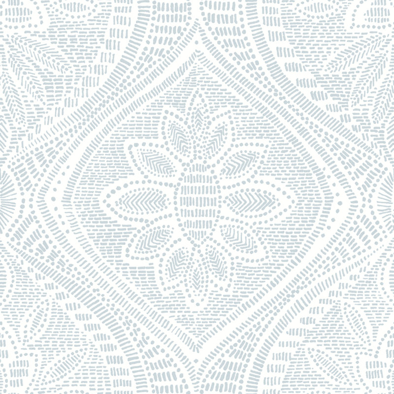 Floral Wallpaper Double Roll, Blue