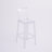 Imca Counter Stool with Square Back in Transparent Crystal - Wedding Chairs-1734804515