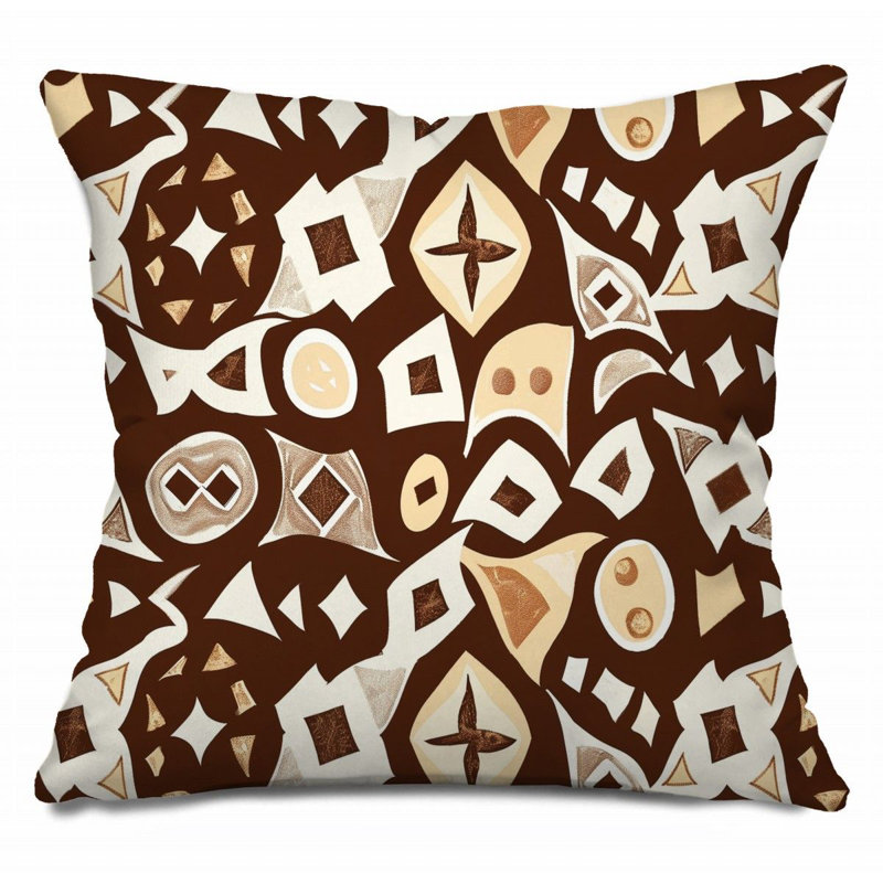 Coussin psychédélique réversible abstrait Modern Art, H 14 po x l 14 po