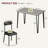 Dining Table Set for 4, Kitchen Table with Upholstered Chairs for Small Spaces, Grey-774572505