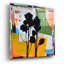 Art mural en verre épique «Treeform No. 1» par Jan Weiss, 12 po x 12 po