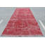 Tapis turc Oushak unique fait à la main en rouge vif pour décoration de plancher de maison ou de bureau rouge / beige