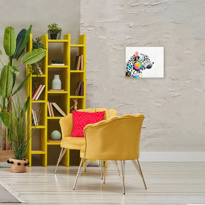 Toile pour casque Leopard On Air, design par Svetlana Aleynikova, H 16 po x l 20 po