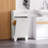 31" Tilt Out Laundry Hamper, Free Standing Home Organizer Hamper, Bathroom Storage Cabinet, White