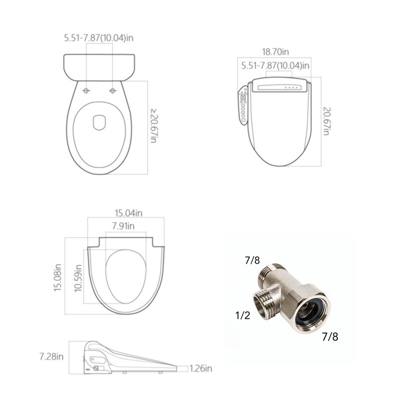 Siège de bidet allongé Advanced Clean Spalet