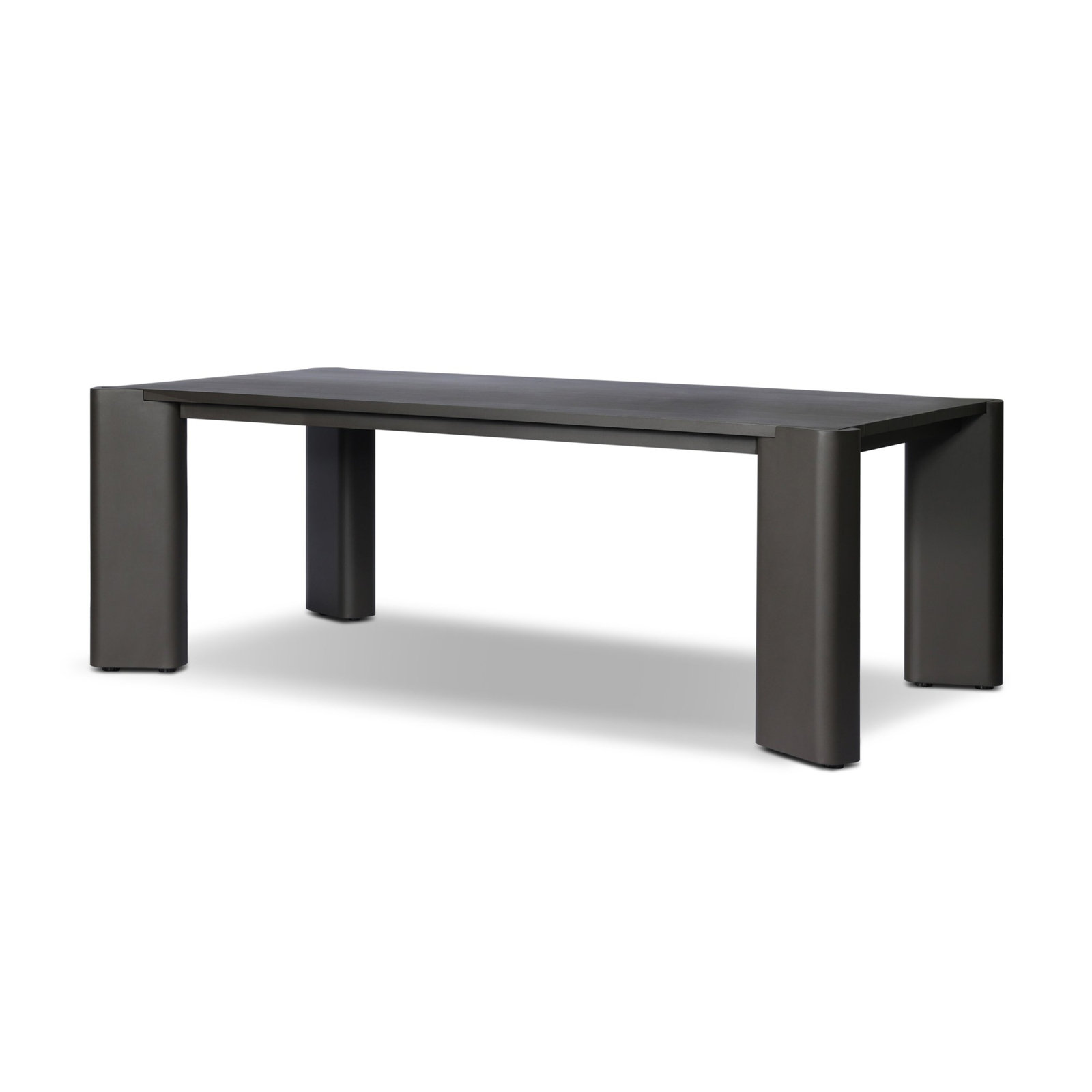 86" Teak Patio Dining Table, Bronze