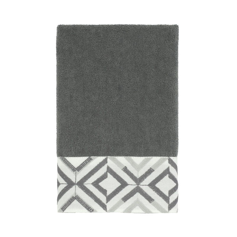 100% Cotton Waffle Fingertip Towel, Nickel