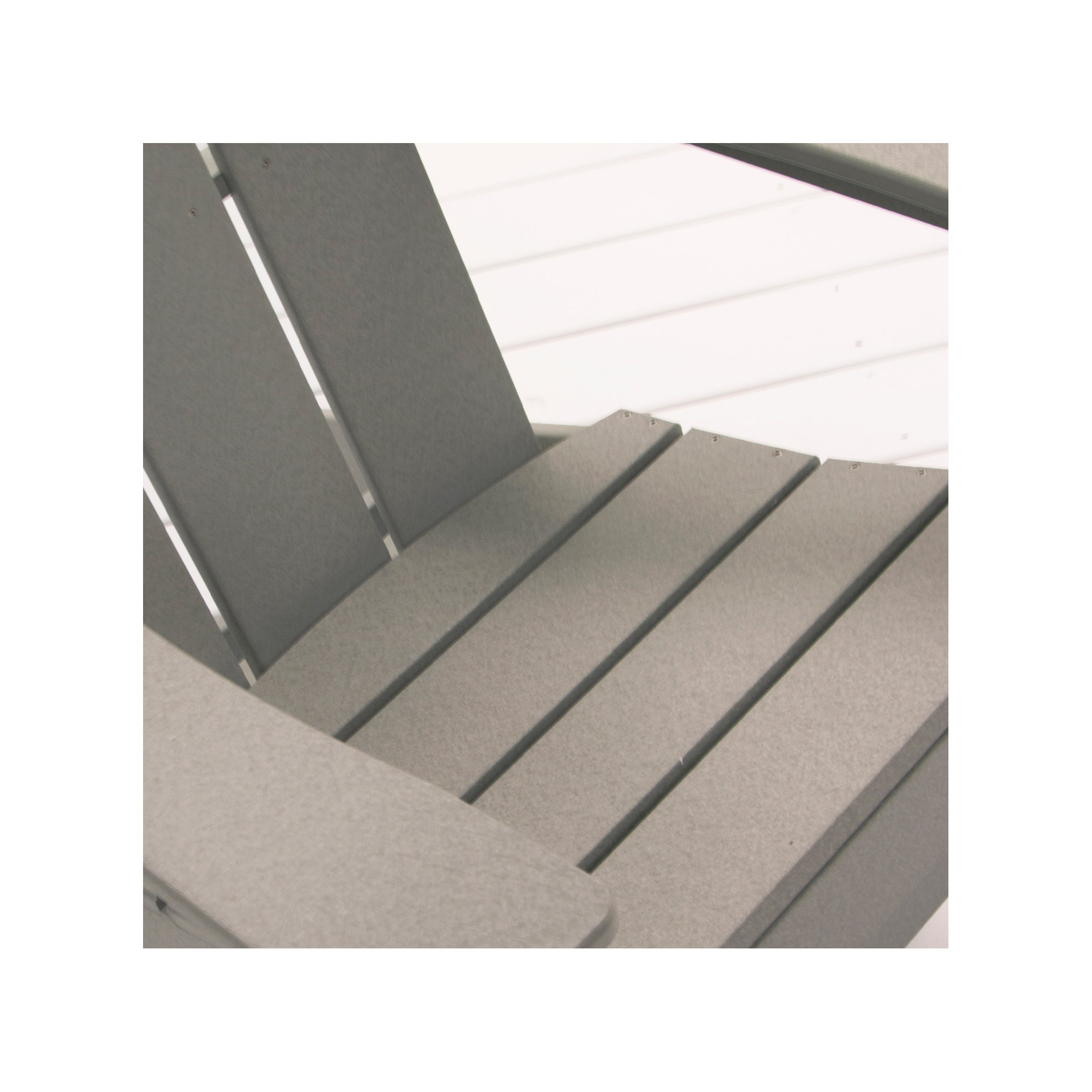 Ratcliff Plastic Adirondack Chairs (Set of 2), Light Gray