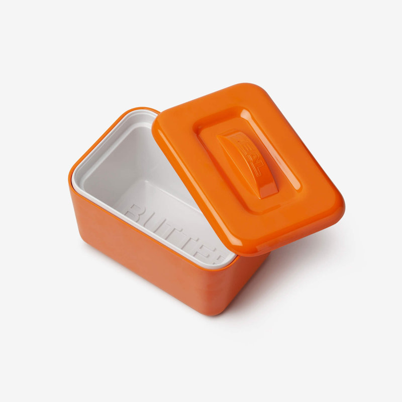 Zeal Melamine Butter Dish, Neon Orange