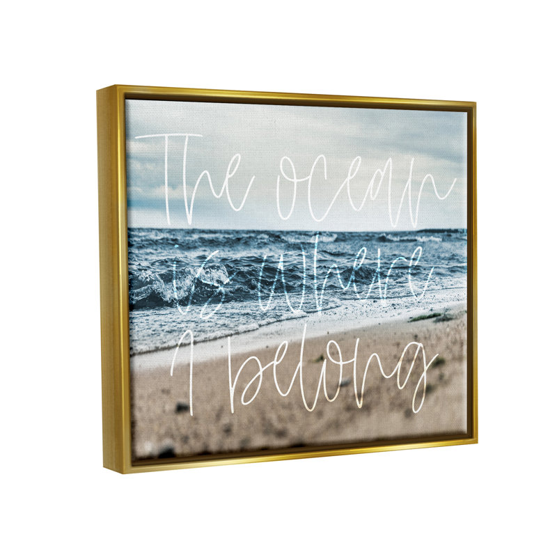 «Ocean Is Where I Belong Beach Waves Floater», art mural par Lil 'Rue, H 25 po x l 31 po x P 1,7 po