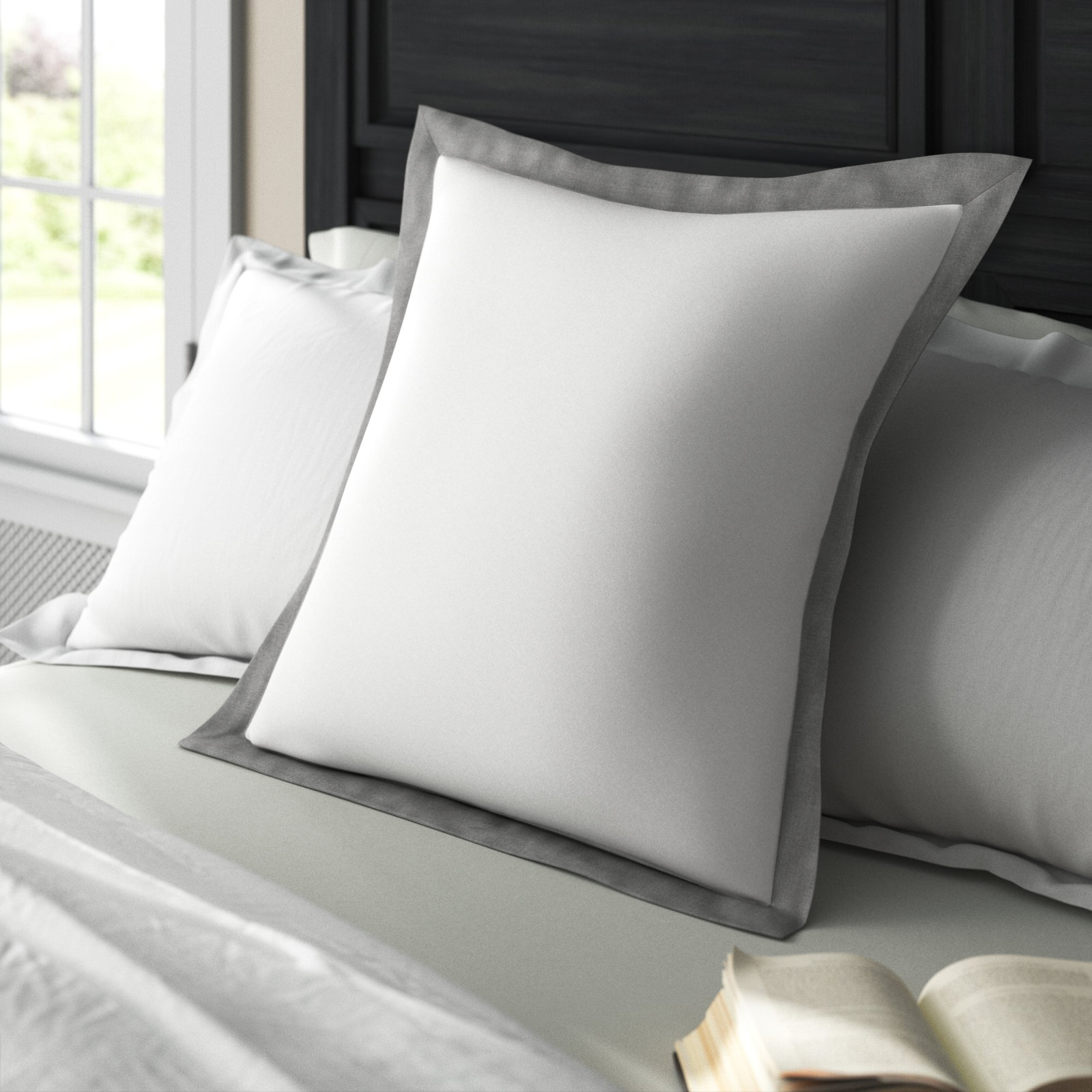 Farmborough Cotton Blend Sham, Euro, Dove