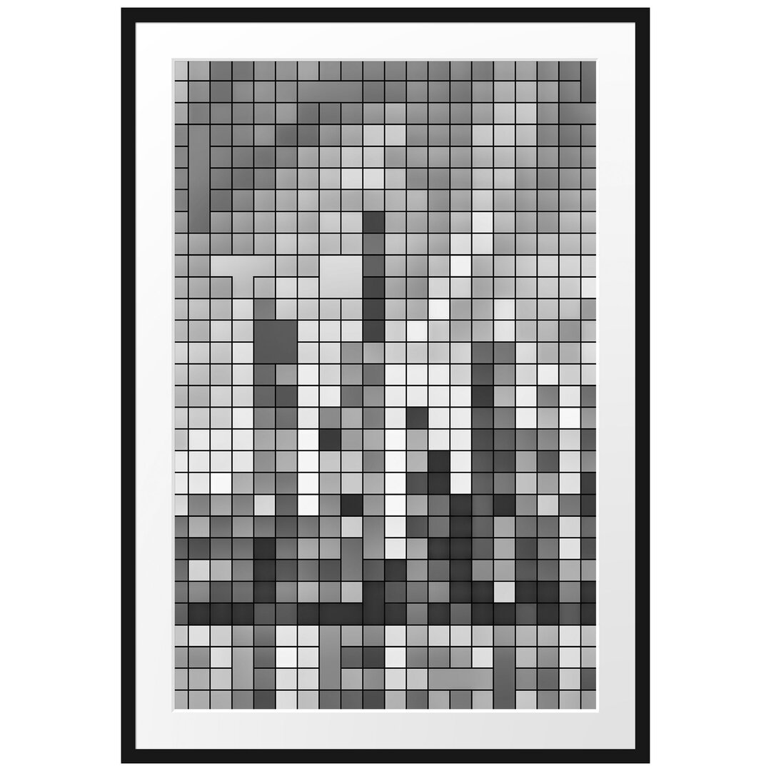 Gerahmtes Poster New York Pixel Skyline