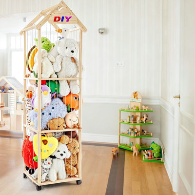 150 cm H x 40 cm W Solid Wood Toy Storage Bookcase