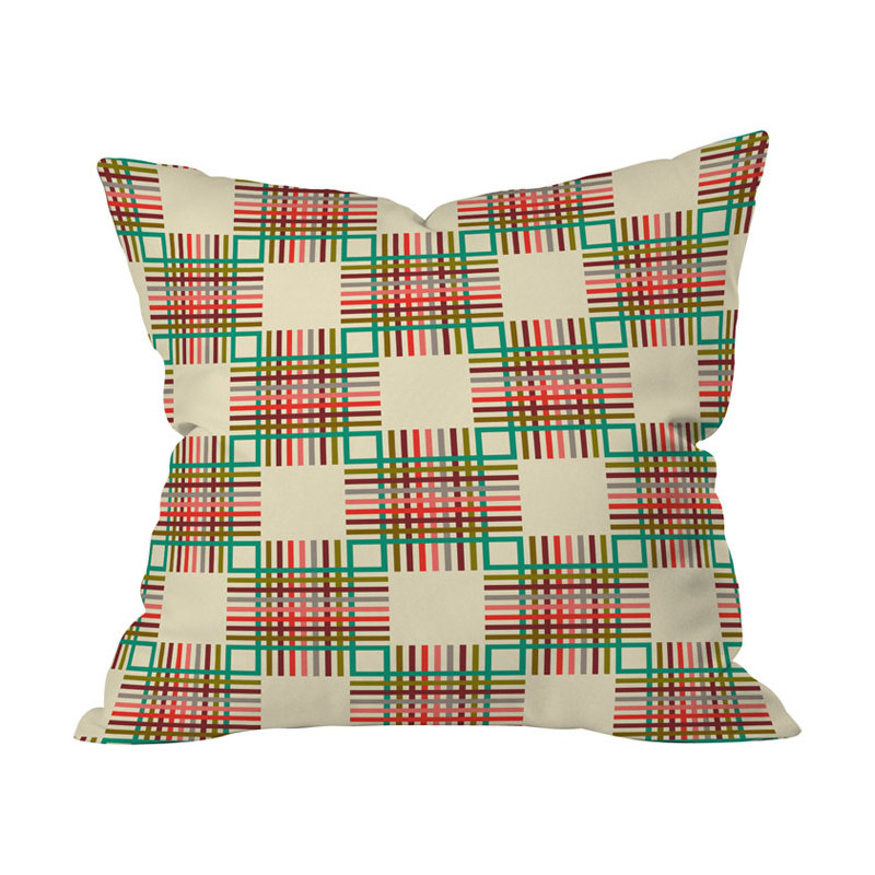 Coussin décoratif intérieur/extérieur cross hatch